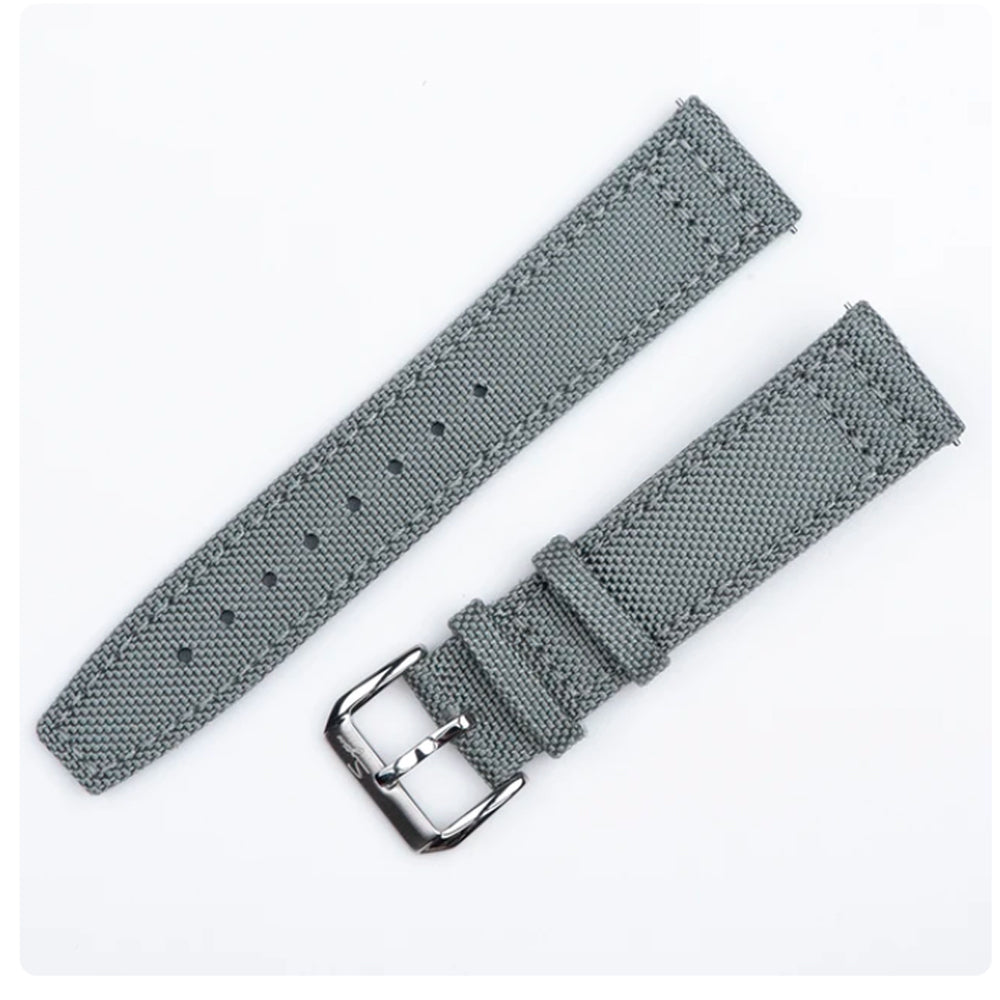 Sugess Watch Sugess Grey Canvas Strap w/ Pin Buckle Photo 1