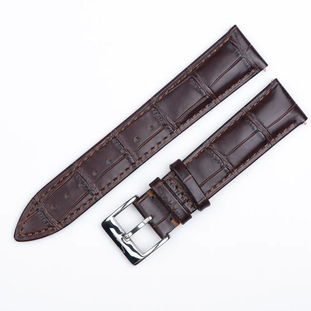 Sugess Watch Sugess Brown bamboo texture Style Leather w/ Pin Buckle Photo 1