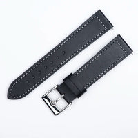 Sugess Watch Sugess Black with White quilted line Style Leather w/ Pin Buckle Photo 1